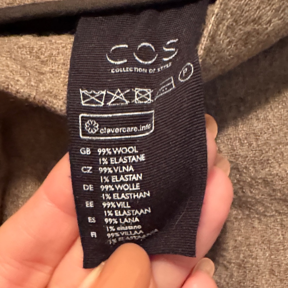 COS Men's Tan Wool Pants - Picture 3 of 4